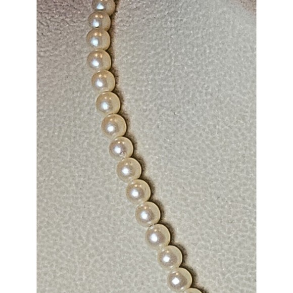 Vintage Victorian Art Nouveau Signed 1928 Yellow Gold Faux Pearl & Crystals - Picture 5 of 10